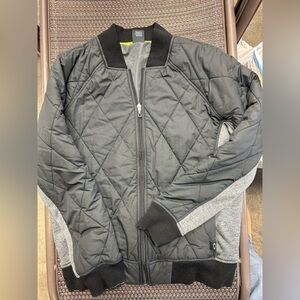 Oakley Black and Gray Quilted Puffer Jacket